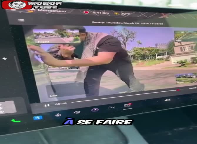 Video :He attempts to force himself to throw up on a Tesla